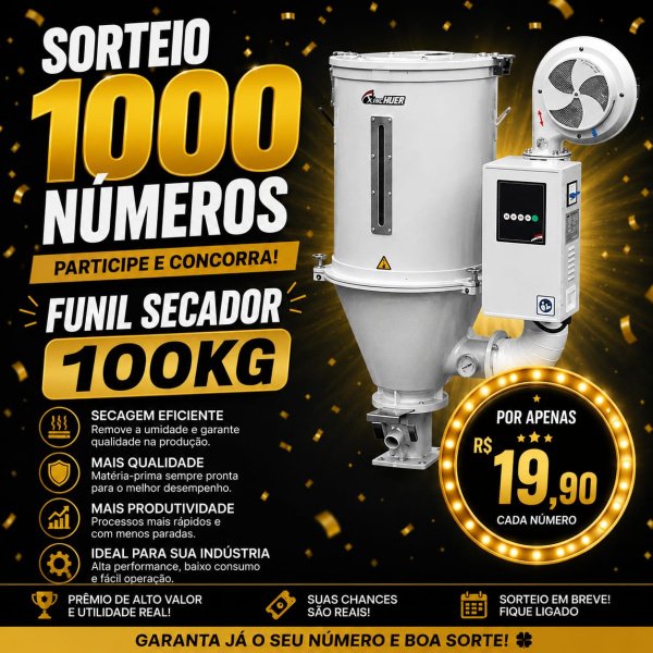 Funil secador 100 kg 